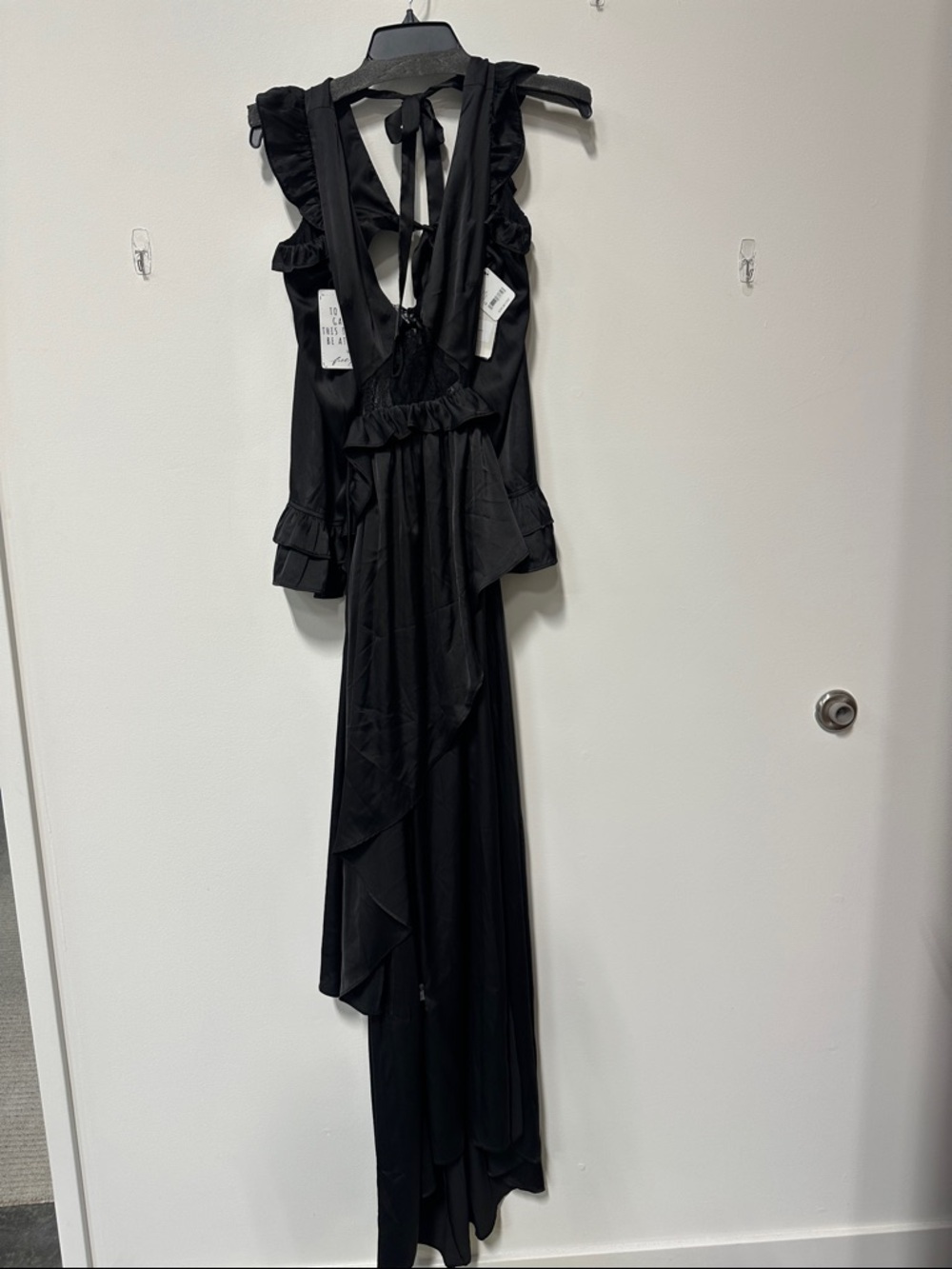 FREE PEOPLE X ALLINA LIU VALKYRIE DRESS SIZE MEDIUM ONYX BLACK NWT 🖤 - Picture 7 of 11
